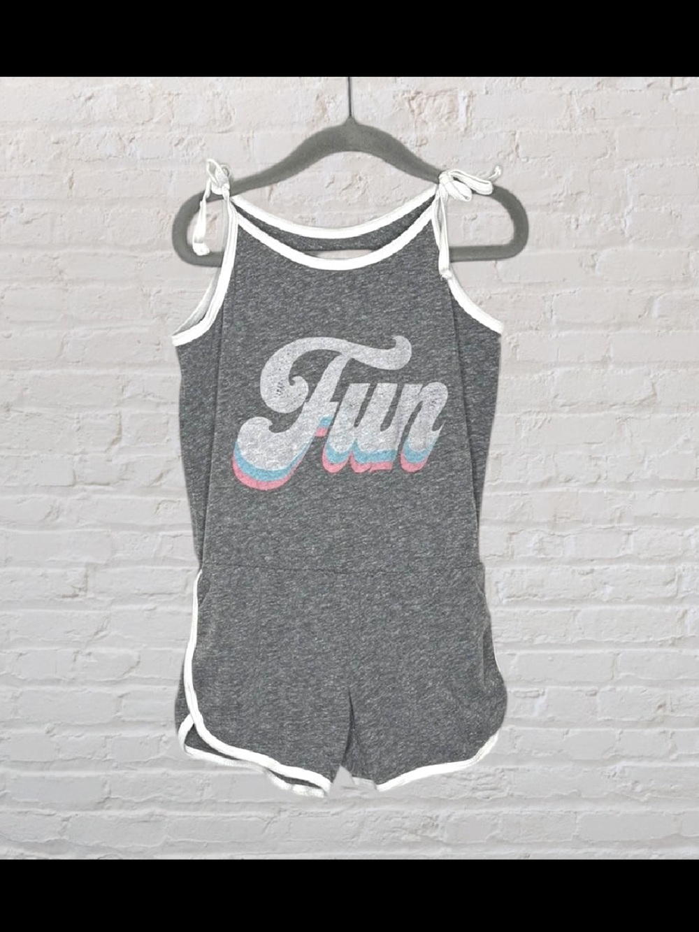 Tiny Whales 'Fun' Marled Romper